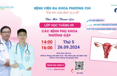 Lớp Học Tháng 09: Các Bệnh Phụ Khoa Thường Gặp