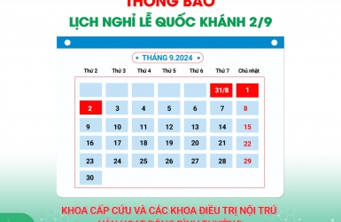 Thông Báo Nghỉ Lễ Quốc Khánh 2/9/2024