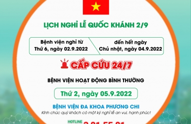 Thông báo: Nghỉ lễ quốc khánh 2.9.2022